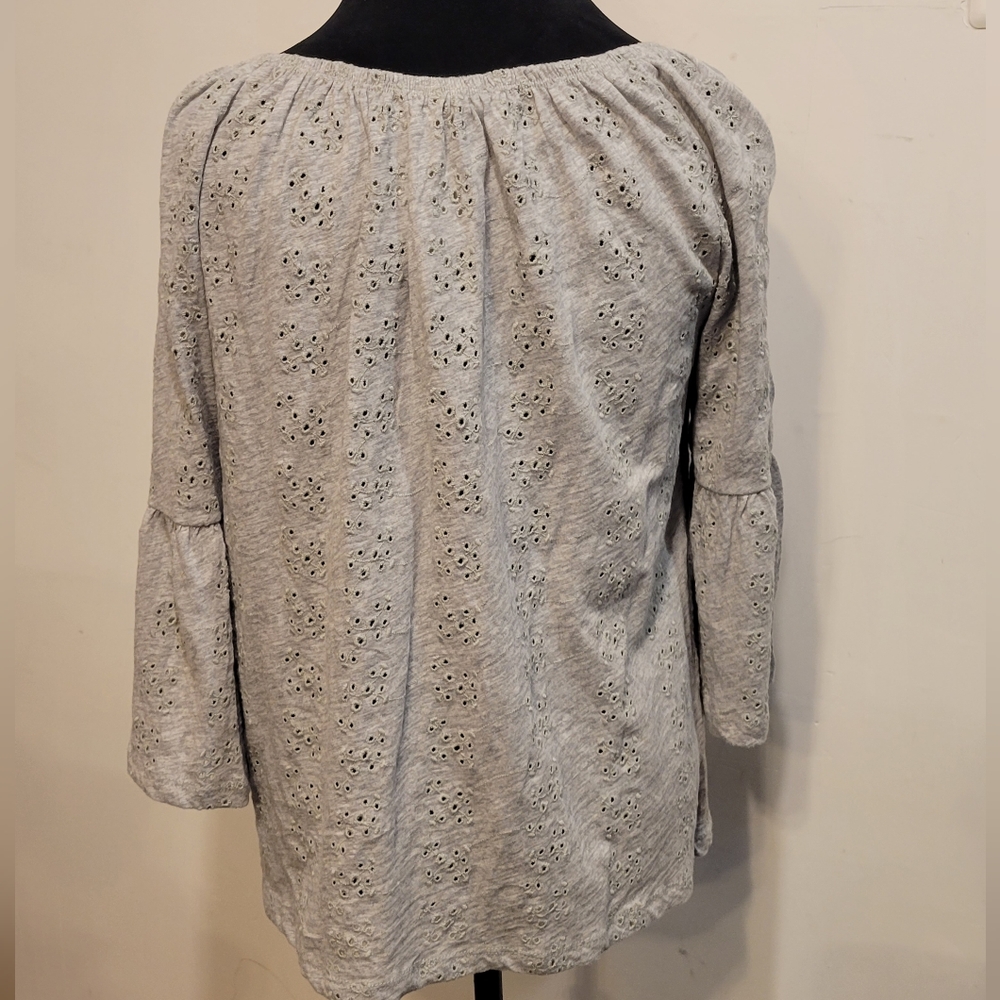 Sale NWT Style & co Eyelet BELL angel sleeve top - Picture 2 of 10